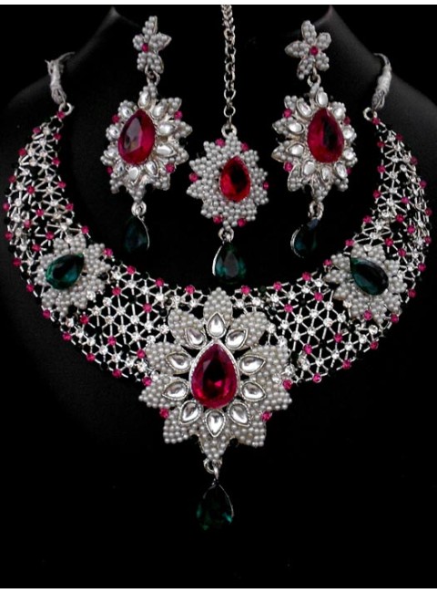 Rhodium Necklace Set